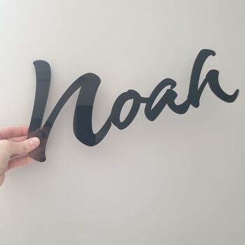 Personalised Rose Gold Acrylic Wall Name, 6 of 7