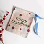 Pink/Blue Mistletoe Organic Cotton Christmas Pouch, thumbnail 3 of 8