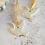 Mini Dove Hanging Decoration With A Subtle Pearl Finish, thumbnail 8 of 8