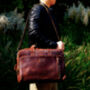 Genuine Leather Briefcase With Front Leather Patch, thumbnail 3 of 7