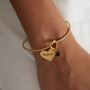 Personalised Heart Knot Gemstone Bangle, thumbnail 4 of 8