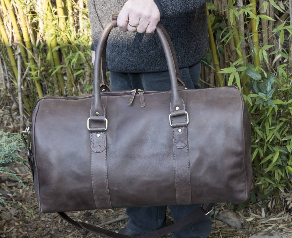 luxury leather holdall