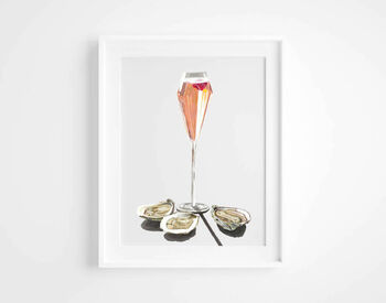 Champagne And Oysters Limited Edition Print | Cocktails Print, 4 of 6