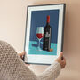 Personalised Wine Bottle Art Print, thumbnail 7 of 8