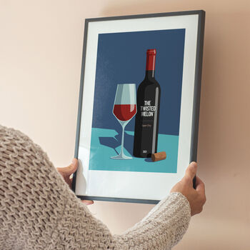 Personalised Wine Bottle Art Print, 7 of 8