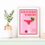 Strawberry Daiquiri Cocktail Poster, thumbnail 1 of 4