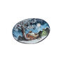 Christmas Cabin Small Oval Glass Bowl, thumbnail 1 of 3