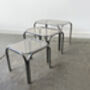 Mid Century Chrome And Smoked Glass Nesting Tables, thumbnail 6 of 12