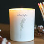Personalised Birth Flower Glass Candle, thumbnail 2 of 3