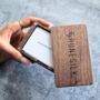 Personalised Walnut Business Card Holder, thumbnail 2 of 5