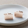 Personalised Rose Gold Location Cufflinks, thumbnail 1 of 2