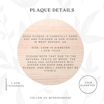 Personalised Goose Baby Announcement Plaque | Wooden Baby Name Sign, 7 of 7