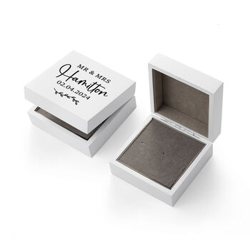 Personalised Wedding Date Double Ring Box, 4 of 4