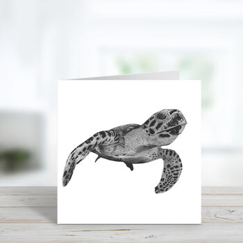 Heze The Turtle Blank Greeting Card, 2 of 3