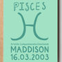 Personalised Pisces Zodiac Star Sign Birthday Card, thumbnail 3 of 3
