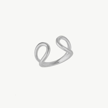 Crescent Silver Wrap Ring, 2 of 3