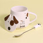 G Decor Dog Ceramic Tea Coffee Mug With Matching Lid, thumbnail 3 of 6