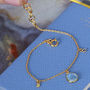 Blue Topaz And Sapphire Gemstone Bracelet, thumbnail 4 of 6