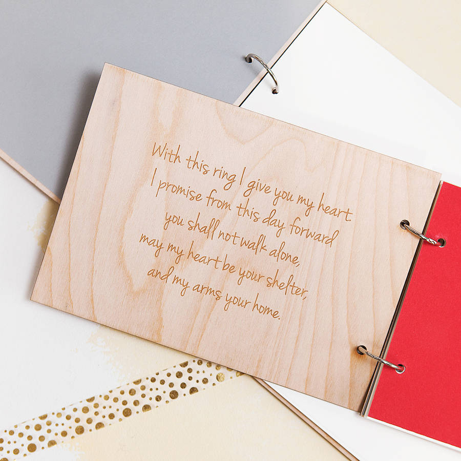 Personalised Wedding Wishes Guest Book By Clouds And Currents 