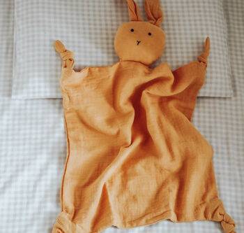 Bunny Muslin Baby Comforter, 4 of 6