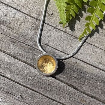 Small Gold Leaf Dome Pendant, 7 of 8