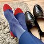 Customised Blue Luxury Men's Socks Three Pair Gift, thumbnail 1 of 6