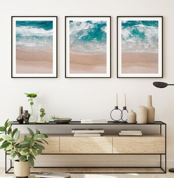 Coastal Waves Set Of Three Art Prints, 8 of 12