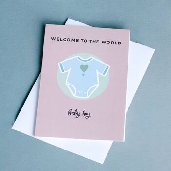 Welcome To The World Baby Boy Card, 2 of 2