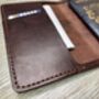 Personalised Leather Passport Holder, Chocolate Brown, thumbnail 6 of 8