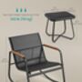 Three Piece Garden Rocking Chair Set, thumbnail 2 of 6