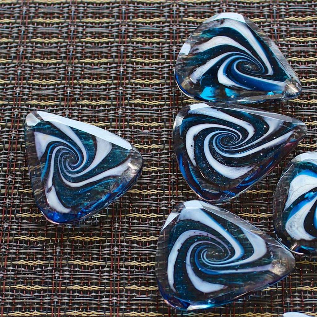 glass guitar picks / plectrums in a gift tin by timber tones