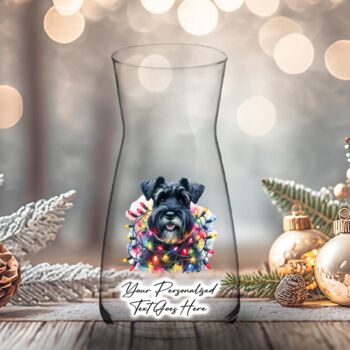 Personalised Schnauzer In Christmas Lights, 7 of 12
