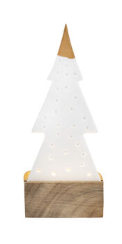Christmas Tree Tealight Holder With Gold Tip, 2 of 3