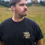Snake N' Roses Gold Edition Organic Unisex T Shirt, thumbnail 2 of 4