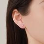 Sterling Silver Snowflake Screw Back Earrings, thumbnail 8 of 12
