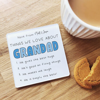 Personalised 'Things I/We Love About..' Coaster, 2 of 2