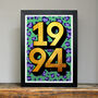 Personalised 30th Birthday 1994 Golden Year Print, thumbnail 1 of 6