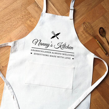 Personalised Nanny's Kitchen Apron Christmas Gift For Nanna, 2 of 3