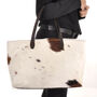 Vondie And Will Chocolate Tote Bag With Calf Hair, thumbnail 2 of 5