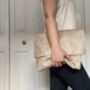 Vegan Leather Handbag, Foldover Clutch, Vegan Bag, thumbnail 5 of 6