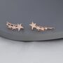 Sterling Silver Shooting Star Crawler Earrings, thumbnail 6 of 11