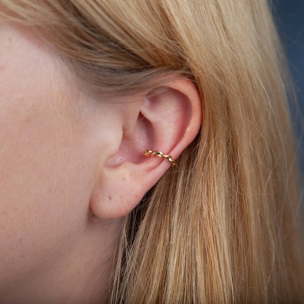 Sterling Silver Single Twisted Ear Cuff By Attic | notonthehighstreet.com