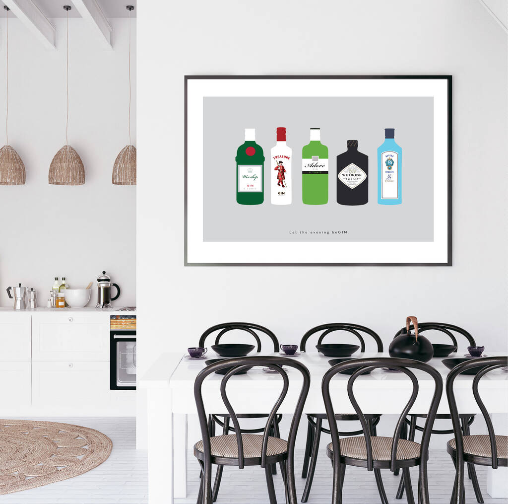 Personalised 'Let The Evening Be Gin' Print, 1 of 10