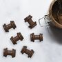 Six Edible Dumbbell Shaped Milk Chocolates 60g, thumbnail 2 of 5