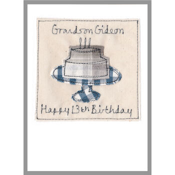 Personalised 13th Birthday Cake Card For Boy, 11 of 12