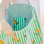 Fair Trade Lemon Quilted Cotton Tote Bag, thumbnail 2 of 2
