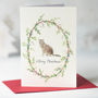 Cat And Wreath Christmas Card, thumbnail 1 of 5