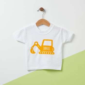 Personalised Digger Baby Grow, 2 of 9