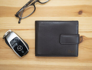 Personalised Leather Tri Fold Wallet With Rfid Gift, 4 of 12