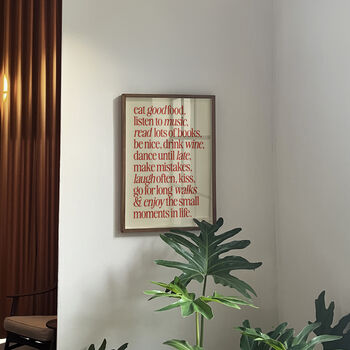Enjoy The Small Moments In Life Print, 6 of 7